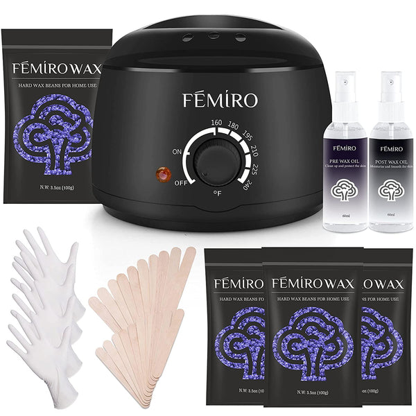 Evomosa Home Hard Waxing Kits for Women & Men, Wax Warmer for Hair